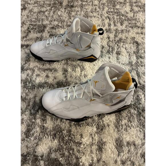 Nike Air Jordan True Flight ‘White Yellow Ochre’ Men’s Size 13 342964-107 No Lid - Picture 4 of 7